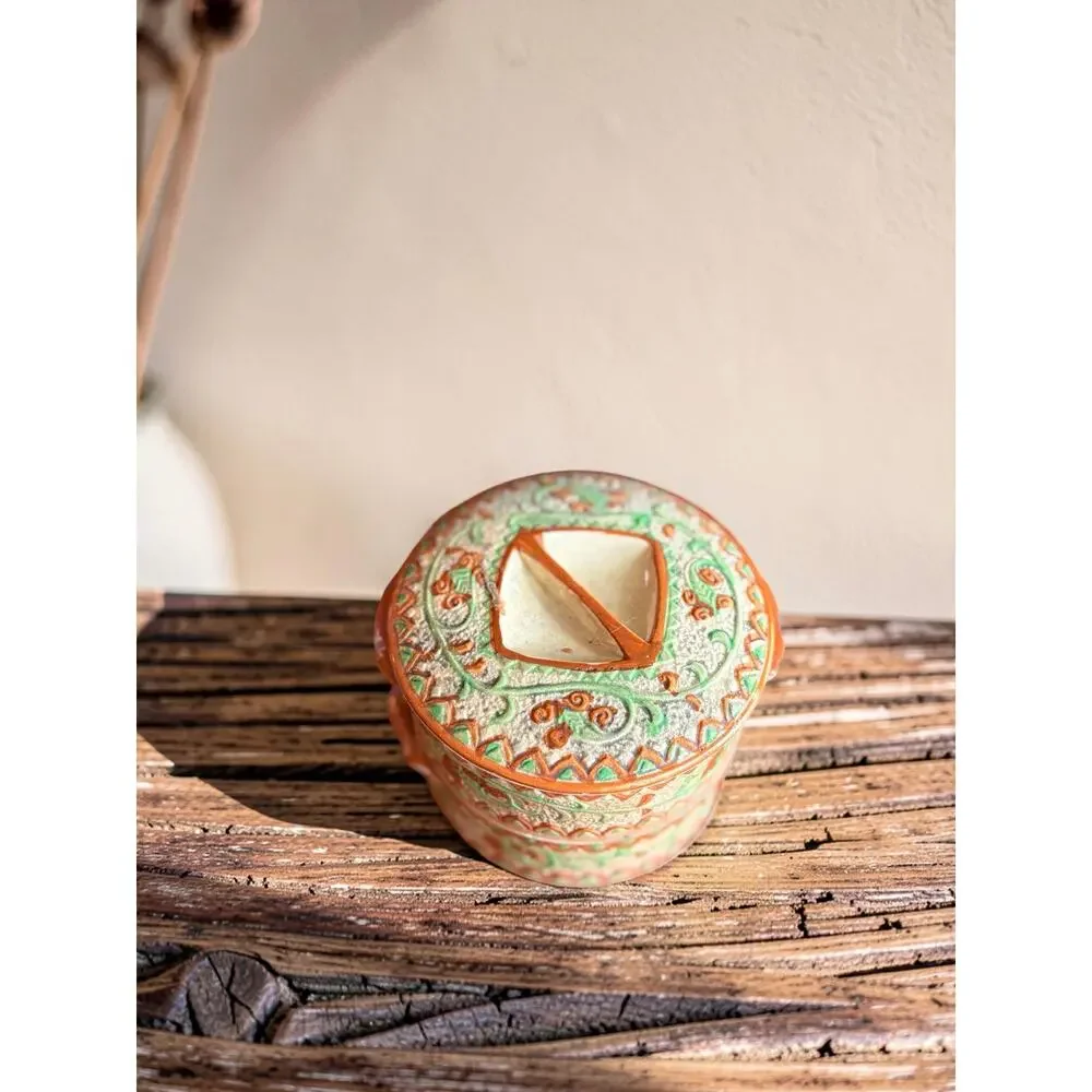 Vintage Japanese Double Stacking Stoneware Lidded Container | Made in Japan